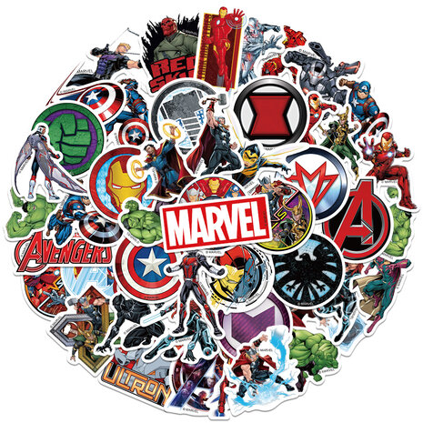 Marvel Avengers sticker set (50 stuks) - filmspullen.nl