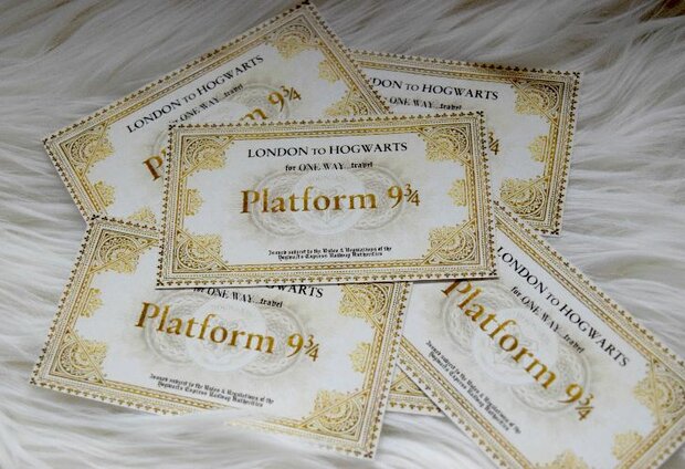 Hogwarts trein ticket Platform 9 3/4 - Filmspullen