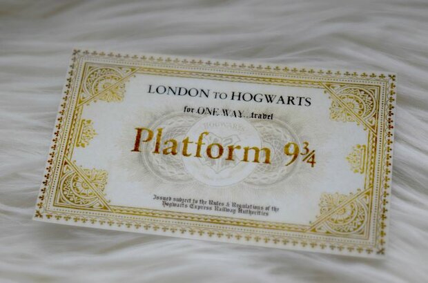 Hogwarts trein ticket Platform 9 3/4 - Filmspullen