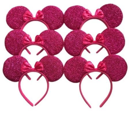 Kinderpaleis buik kromme Minnie Mouse roze glitter haarband / diadeem - Filmspullen