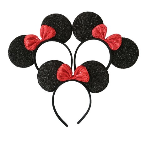 Minnie Mouse glitter oren haarband - Filmspullen.nl