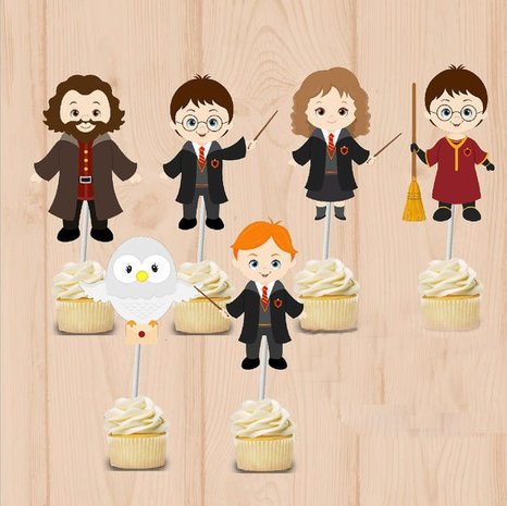 Harry Potter cupcake toppers set - Filmspullen.nl