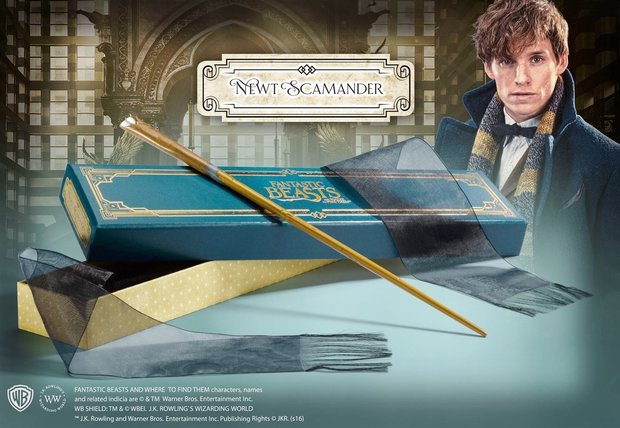 Fantastic Beasts - Newt Scamander toverstaf / toverstok - Filmspullen.nl