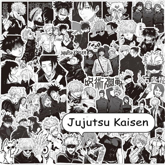 Jujutsu Kaisen sticker set (65 pieces) - Filmspullen.nl