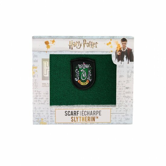 Harry Potter Slytherin sjaal met franjes - filmspullen.nl