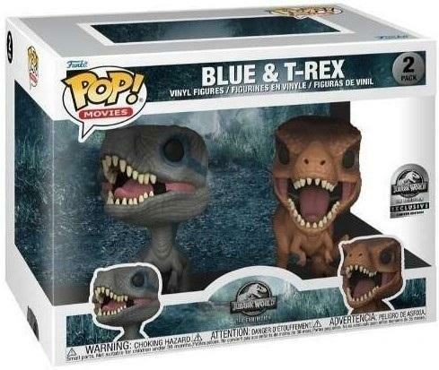 Funko Pop! Jurassic World - Blue &amp; T-Rex [Exhibition Exclusive]