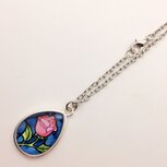 Beauty and the Beast roos waterdruppel ketting Beauty and the Beast roos waterdruppel ketting