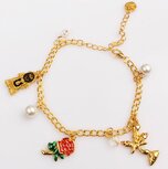 Beauty and the Beast: bedelarmband goud Beauty and the Beast: bedelarmband goud